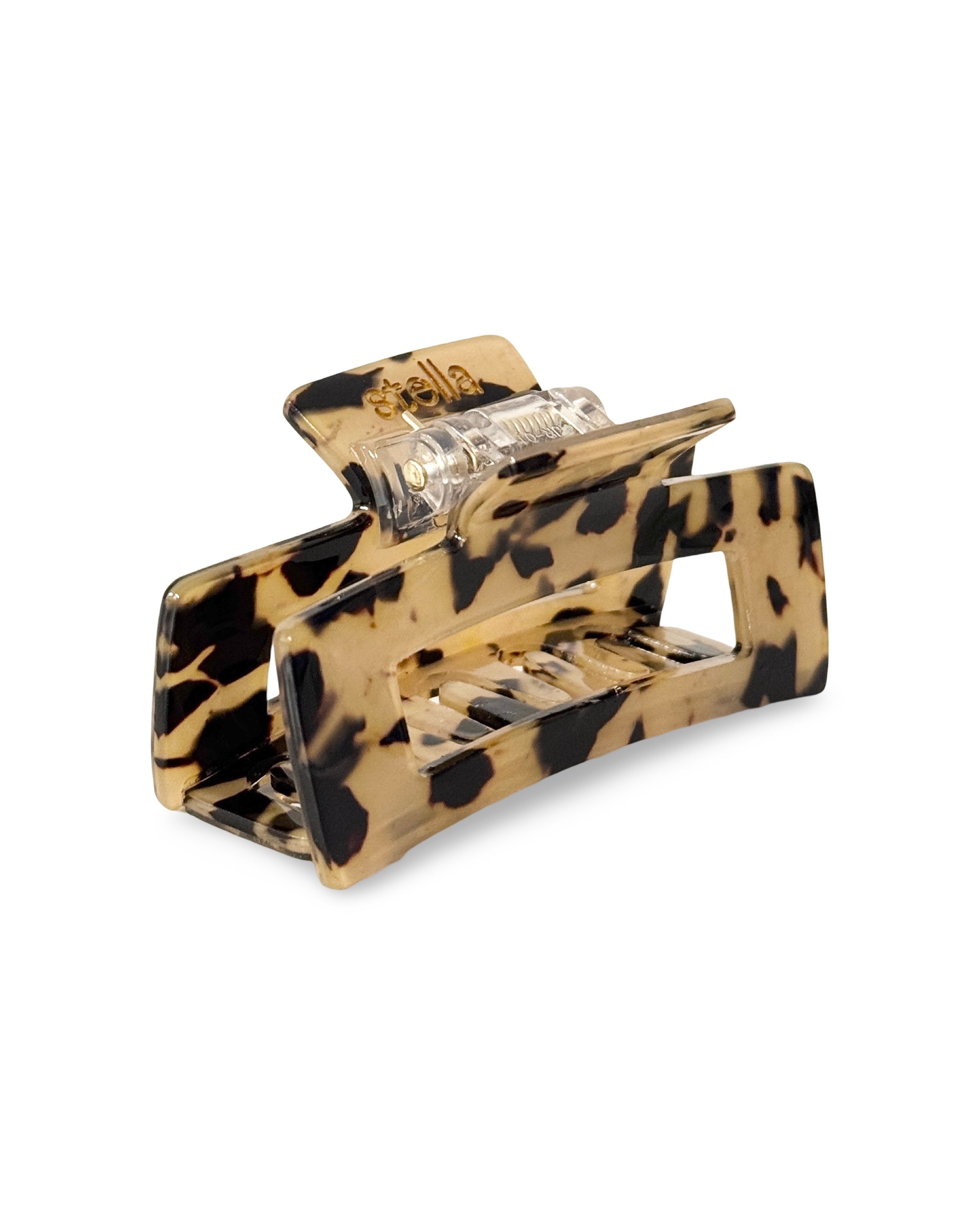 liten leopardmönstrad hårklämma