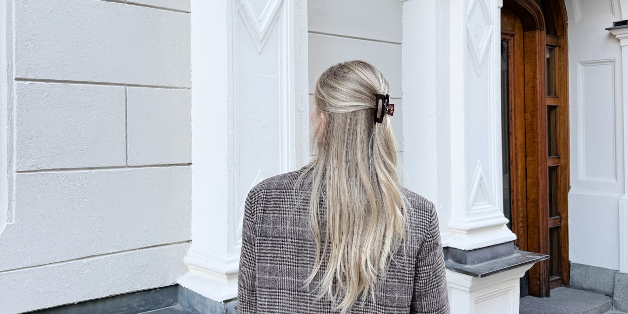 Burgundy hårklämmor